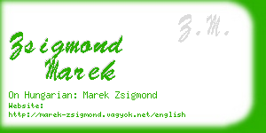zsigmond marek business card